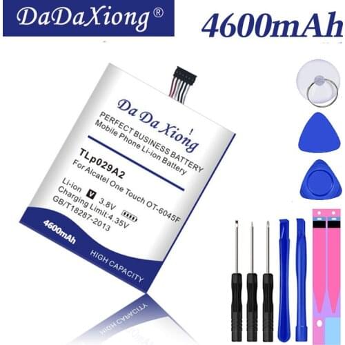 Da Da Xiong Original 4600mAh TLp029A2 TLP029A2-S Battery for Alcatel One Touch Idol 3 I806 Cell Phone Battery