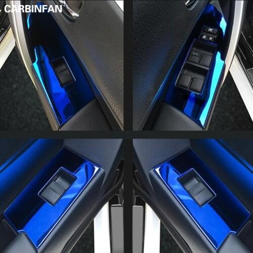 Car styling car window control panel trims cover 4pcs/set for toyota corolla 2013 2014 2015 2016 2017 2018 E170
