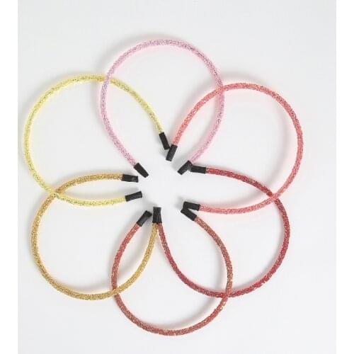 Shining Hair Hoop For Baby Girl Sequin Nylon band 13.5cm Newborn headband Solid Color Hairhoop Scrunchie Hair Accessories 2020