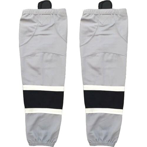 COLDINDOOR 100% Polyester gray Ice Hockey Socks Cheap Shin Guards W052