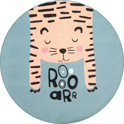 Baby Play Mats Cartoon Animal Tiger Pad Toddler Kids Crawling Playmat Round Carpet Rug Toys For Children Room Decor Photo Props