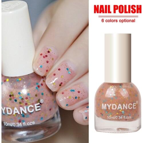 Women Nail Polish Nail Glimmer Shell Glitter Lacquer Varnish Art Peelable 10ML Nails Polish Easy To Apply Nail Gel -VL16