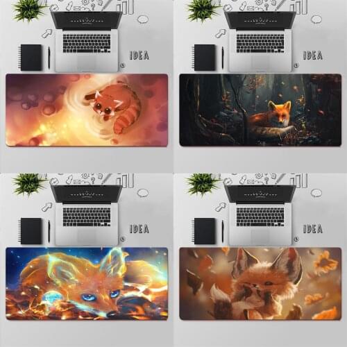 Gaming Mouse Pad Large Mouse Pad PC Gamer Computer Mouse Mat Big Mousepad Keyboard Desk Mat Cute Cartoon Fox XXL Mause Pad