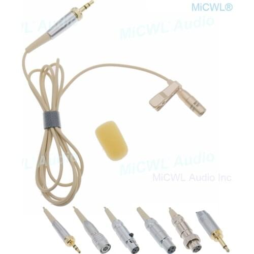 Best Quality Cardioid Tie Clip Lavalier Microphone for Sennheiser Shure MiPro AKG Wireless Beige Lapel Microphones CM90S
