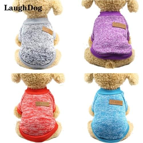 Classic Pet Clothing Soft Sweater For Small Dog Clothes Dogs Winter Poodle Solid Color Vest Pet Outfit Ropa Perro Chihuahua