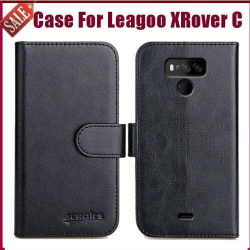 Hot! Leagoo XRover C Case 5.72" 6 Colors Flip Soft Leather Phone Wallet Cover Stand Function Case Credit Card Slots