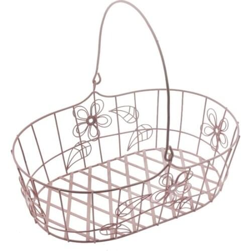 Happy Step Handle Metal Basket Souvenir decorative baskets cestos decorativos декоративные корзины
