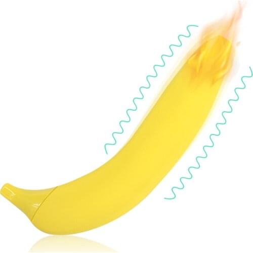 Heating Banana Long Dildo Vibrator AV Stick G Spot Massager Silicone Vibrators Sex Toys for Woman Adult Products Intimate Goods