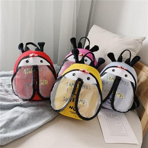NoEnName-Null 2019 Summer New Baby Girls Boys Children Backpack Cute Cartoon School Bag Wings Anti-lost Student bag Tide