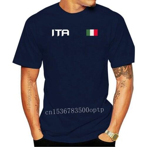 New T Shirt Custom Crew Neck Cotton Short Sleeve Italy Italian Supporter T-Shirt Italia Fan Tee Flag T Shirt T-Shirt Mens Shirts