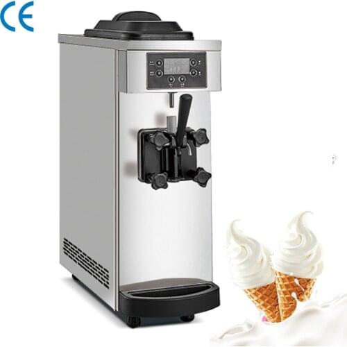 New Soft Ice Cream Maker Table Top Stainless Steel Soft Ice Cream Machine 1 Flavor Ice Cream Making Machine 1100W