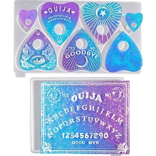 New Gothic Divination Resin Molds For Ouija Board Silicone Mold Heart Pendant Vaticination For Vaticination DIY Epoxy Resin Mold