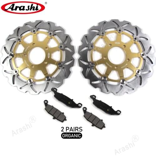 ARASHI Front Brake Disc CNC Disks Rotors Brake Pads For SUZUKI GSX F 600 2004 2005 2006 GSX600F Accessories