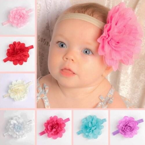 Girls Headband Lace Fabric Flower Baby Headband Elastic Hairband Baby Flowers Headband Girl Toddler Headbands Hair Accessories
