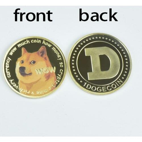 Gold Plated Wow DogeCoin Gold Silver Plated Commemorative WOW Coins Pattern Dog Metal coins