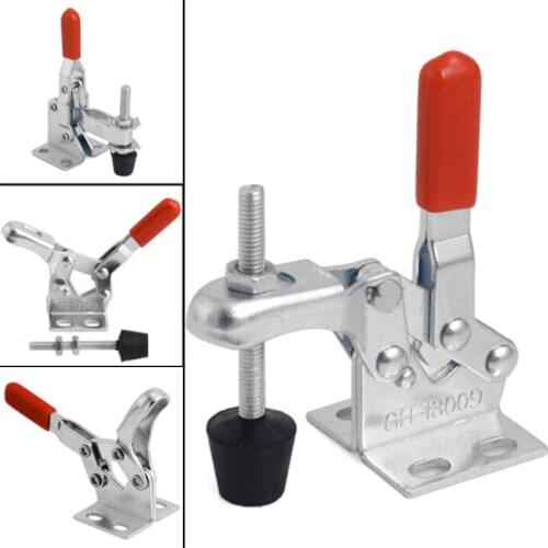 Anti-Slip Toggle Clip Clamp Metal+Plastic Holding Capacity Latch Push Pull Toggle Clamp Vertical/Horizontal Type for Hand Tool