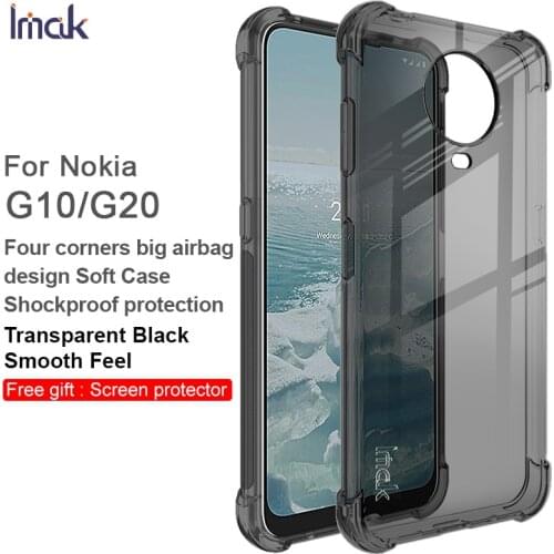 IMAK Crystal Case for Nokia G10 G20 Clear Soft TPU Airbag Protective Back Cover for Nokia X10 X20 5.4 2.4 8.3 Shockproof Bumper