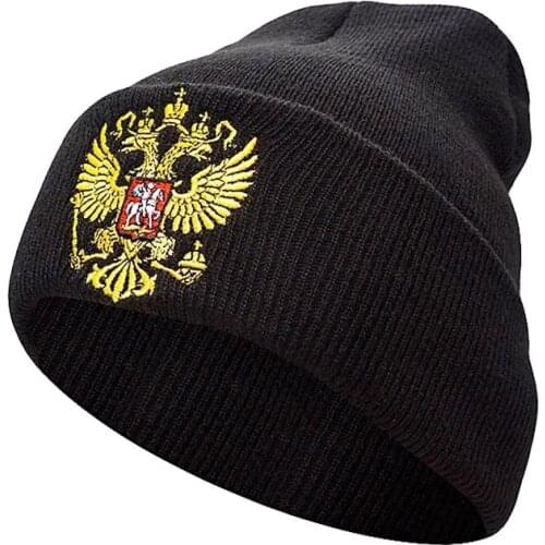 Embroidery Cccp Ussr Hat Cotton Flexible Warm Beanie Hats For Autumn Winter Russia Knitted Beanies Cap Unisex
