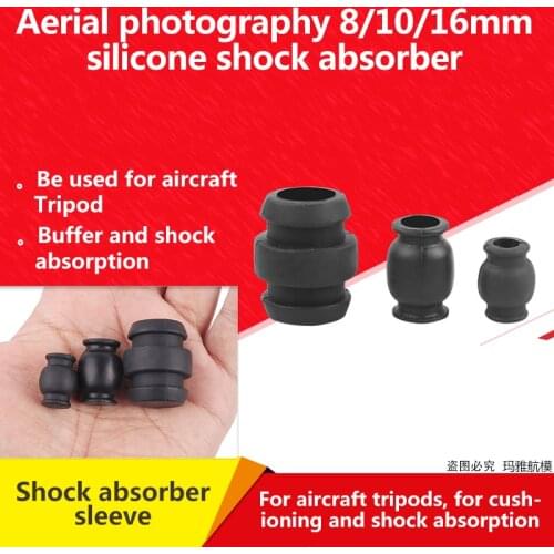 Silicone rubber shock absorber sleeve for Aerial photography FPV 8/10/16mm Landing gear Carbon tube Buffer sleeve S800 EVO suit