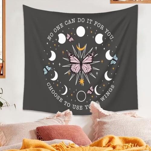 Nordic psychedelic Tapestry Tarot Custom Tapestryfabric background wall covering home decoration wall blanket tapestry bedroom