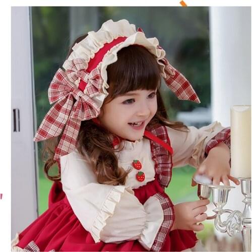 Strewberry lolita Sweet Lolita for kids pink lolita dress for teenage girls sweet Lolita Classic Lolita Dress Cosplay Costume