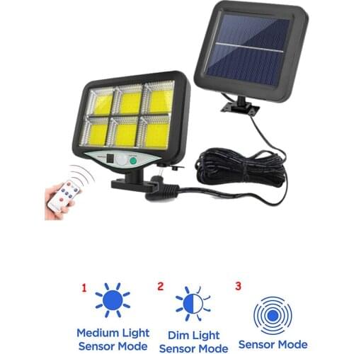 Seperable 3 Modes LED Solar Light Outdoor Waterproof Motion Sensor Solar Wall Lamp With remote Control For Garden Path indoor 5M