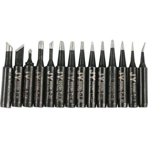 14PCS/Lot High Quality 900M-T Soldering Tip Lead-Free Soldering Iron Tips Welding Sting For 936 8586 Lukey Soldering Station