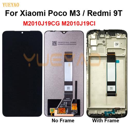 6.53" Original For Xiaomi Poco M3 LCD Screen Display+Touch Panel Digitizer Frame For Pocophone M3 M2010J19CG LCD