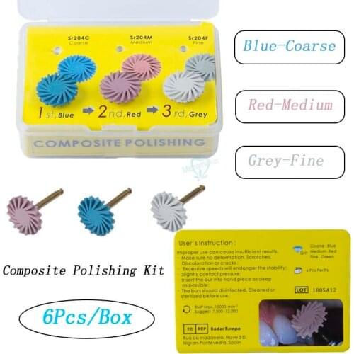 1Box Dental Lab Composite Polishing Resin Disc Kit Spiral Flex Brush Burs For Dentistry Clicnic