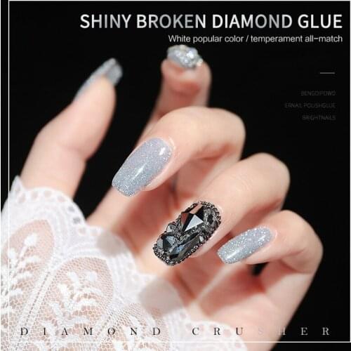 1Pc Crystal Explosion Diamond Nail Glue Professional Nail Art Extension Gel UV Glue Fast-drying Lasting Nail Polish Decorate