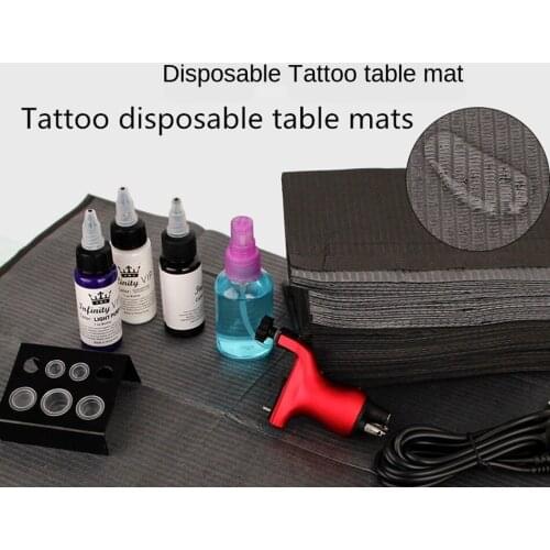 125 Pcs Black Tattoo Cleaning Wipes Disposable Dental Piercing Bibs Waterproof Sheets Paper Tattoo Tattoo Accessories