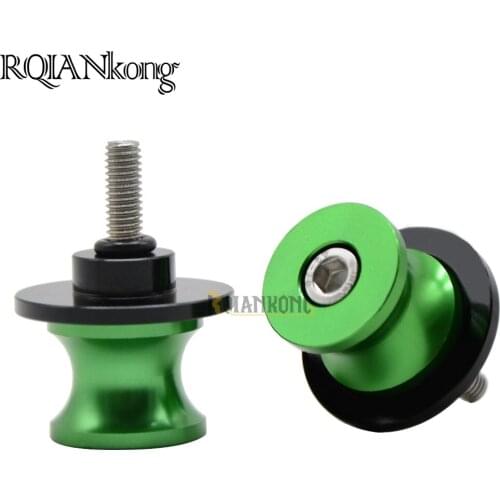 CNC motorcycle accessories Motorcycle Swingarm Sliders Spools For Kawasaki zx6r 2008 zx-6r zx 6r 2008 blue silver gray green