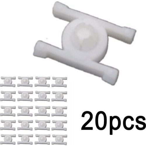 White Nylon For BMW E10 E21 E30 Set Of 20 Rocker Panel Door Moulding Clip Retainer Clip