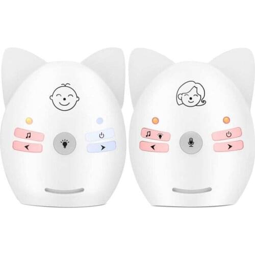 Wireless V30 Portable Babysitter 2.4GHz Audio Baby Monitor Digital Voice Broadcast Double Talk Night Light EU Plug