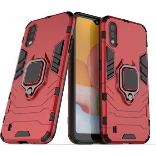 For Samsung Galaxy A01 A 01 Case Cover Armor Rubber Shockproof Ring Holder Magnet Hard Shell Phone Case Fundas