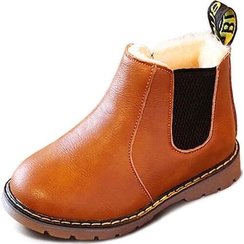 Children Martion Boots For Boys Girls Ankle Boots Anti-Slippery Classical Thick Plush Martion Boots For Students Winter 2020 Hot