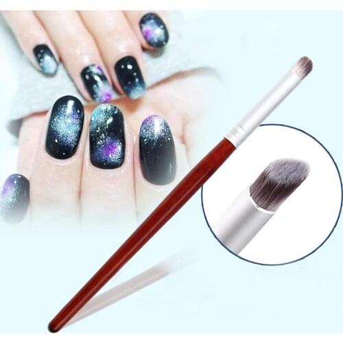 Hot sale Gradient Dye Drawing Painting Brushes Wood Handle Nail Art Pen Manicure Tools