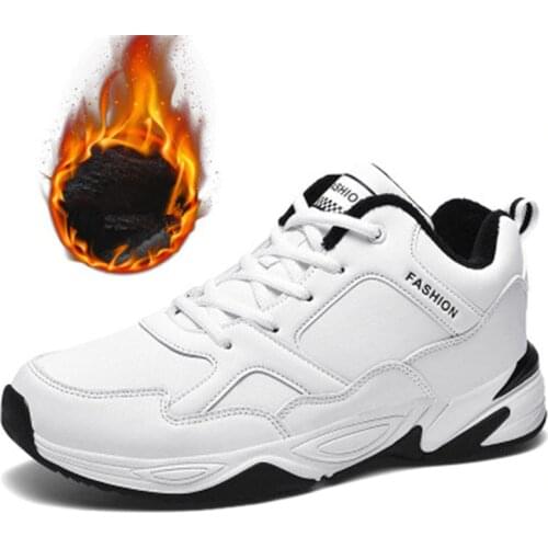 New Autumn Winter Men Shoes Big Size 39-48 Outdoor Hiking Walking Footwear Keep Warm Plush Shoes Male Casual Cotton Sneakers