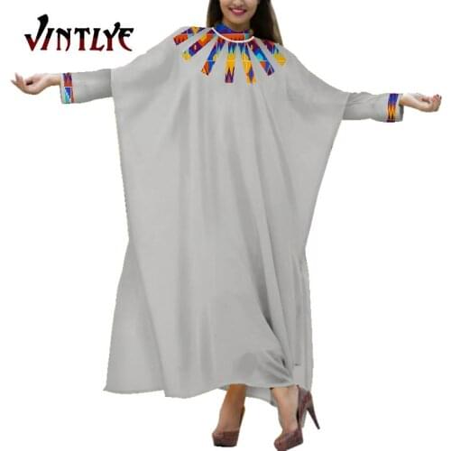Summer African Long Robe Dresses Nigerian Abaya Women Clothes Robes Fashion Robe Africaine Femme Loose Dashiki Dresses WY6161