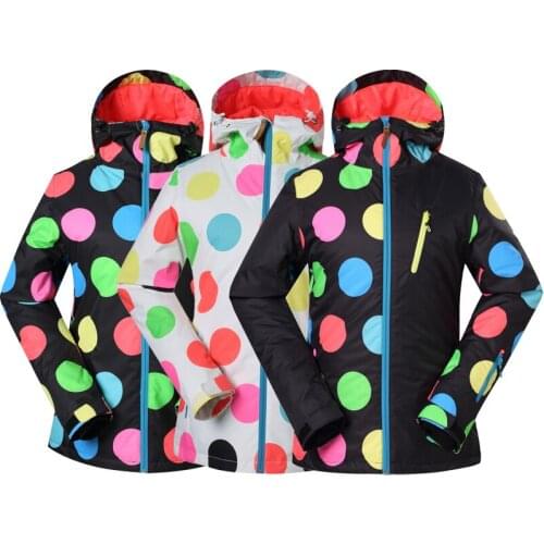 GSOU SNOW Ski Jacket Women Winter Waterproof Breathable Snow Coat Windproof Mountain Skiing Snowboarding Jacket