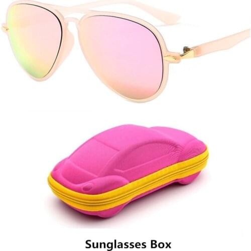 Fashion Children UV400 Sunglasses Kids Cool Sun Glasses 100%UV Protection Eyeglasses Sunglasses For Travel Boy Girl With Box