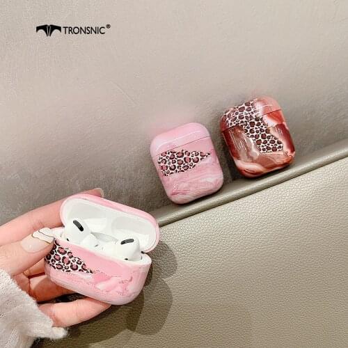 Marble Leopard Case for Apple Airpods Pro Case Hard Cover Silicone Headphone Box for Airpod 1 2 Bluetooth Earphone Case Pink Hot