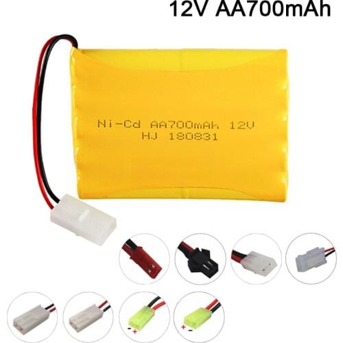 Upgrade 12v 700mah NiCD Battery For Rc Toys Cars Tanks Trucks Robots Guns Boats AA Ni-CD 12v Rechargeable Battery Pack