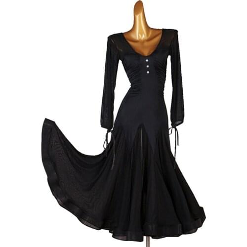 Ballroom Dance Dresses foxtrot Dancing Skirt Women Stage Waltz Ballroom Dress green MQ245