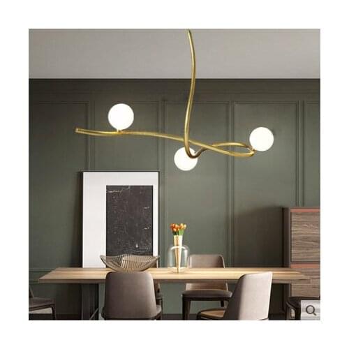 Post-modern chandelier art restaurant bar creative designer decorative lights Nordic minimalist dining room table lamps