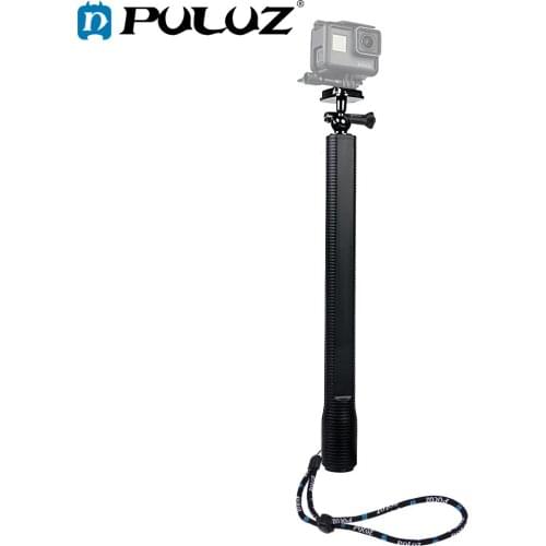 PULUZ Waterproof Aluminum Alloy Extendable Handheld Selfie Stick Monopod For DJI Osmo Action/GoPro 7/6&Quick Release Base&Screw