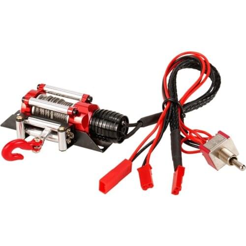 RC Car Metal Steel Wired Automatic Simulated Winch for 1/10 RC Crawler Car Axial Traxxas TRX4 SCX10 90046 D90