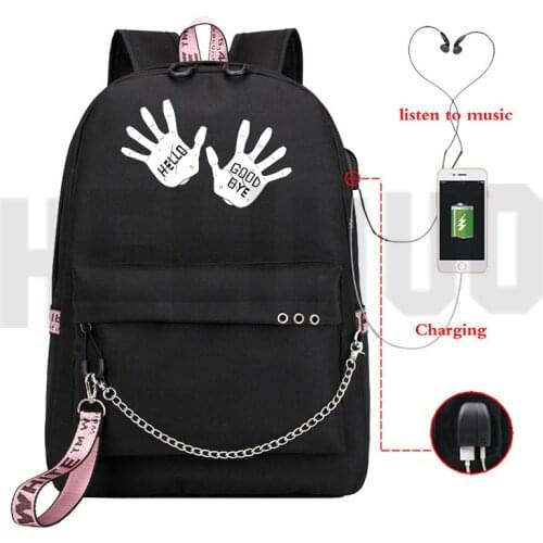 The Umbrella academy Usb Backpack School Bag Laptop Rucksack Women Men Backbag Travel Daypacks Chain Leisure Backpack Mochilas