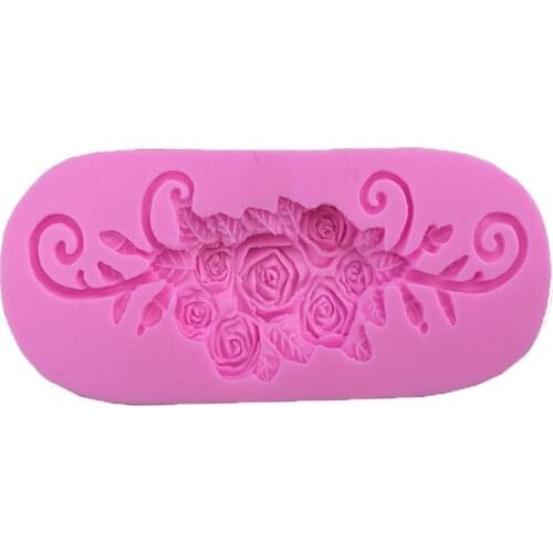Silicone Moulds Cake Decorating Tools Bake Ware Roses,flower Vine Shap Mold Kitchen Supplies Handmade Soap Tools New E486