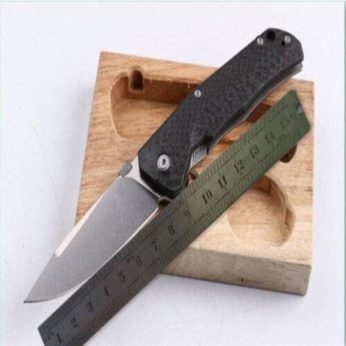 Steel Lion Folding Knife (D2 Blade) Carbon Fiber Titanium Alloy High Hardness Tactical Outdoor Hunt And Camp EDC Tool Gift